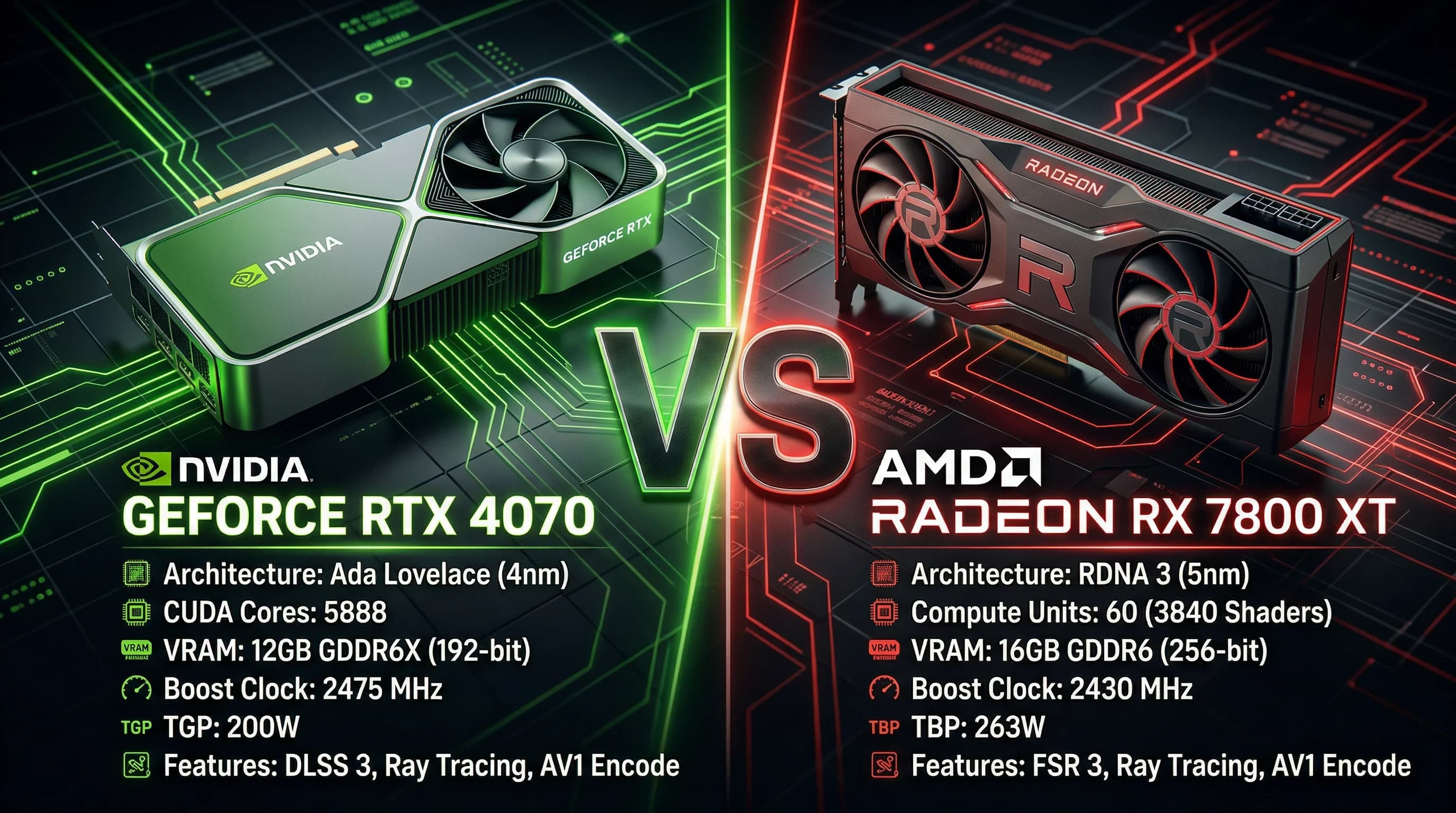 RTX 4070 vs RX 7800 XT : Lequel choisir en 2026 ?