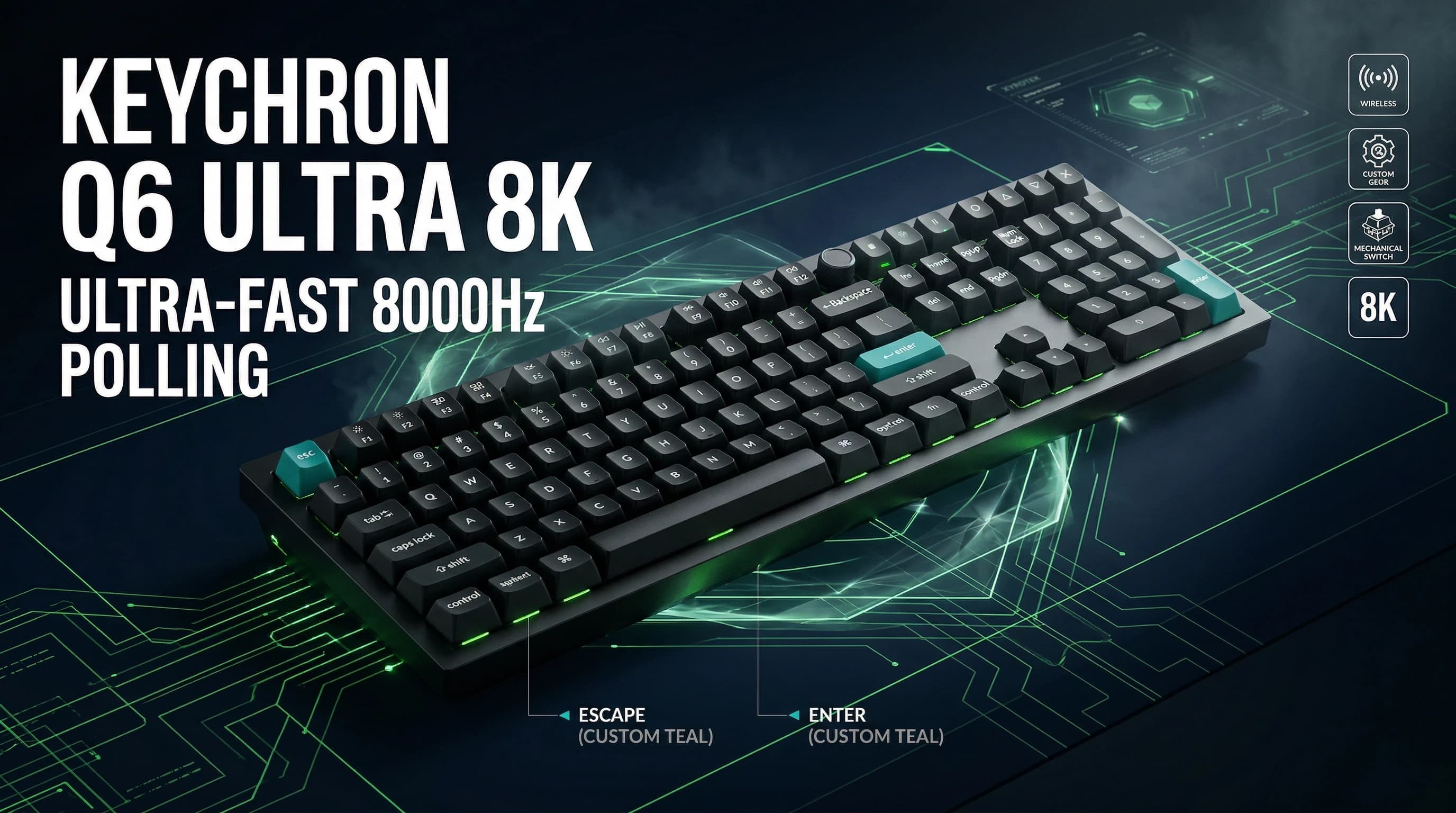 Test Keychron Q6 Ultra 8K : 660h d'autonomie à 8 KHz