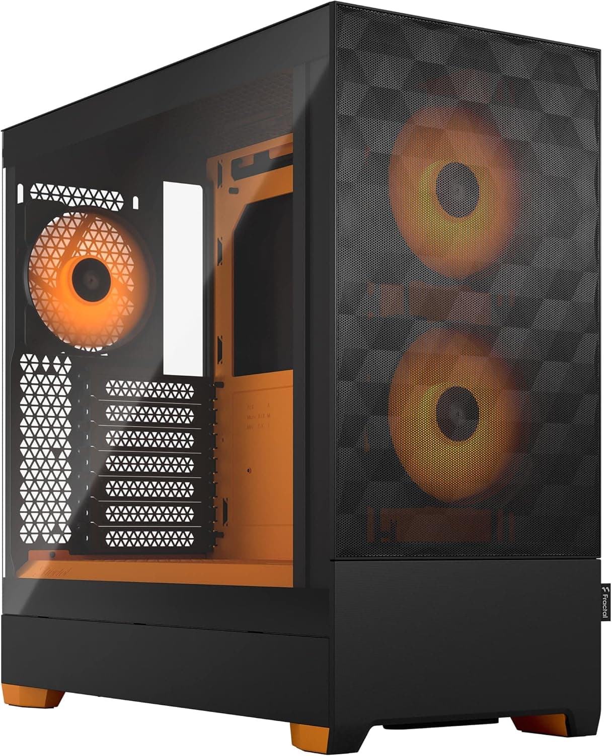 Fractal Design Pop Air RGB Orange Core Tempered Glass Clear Tint
