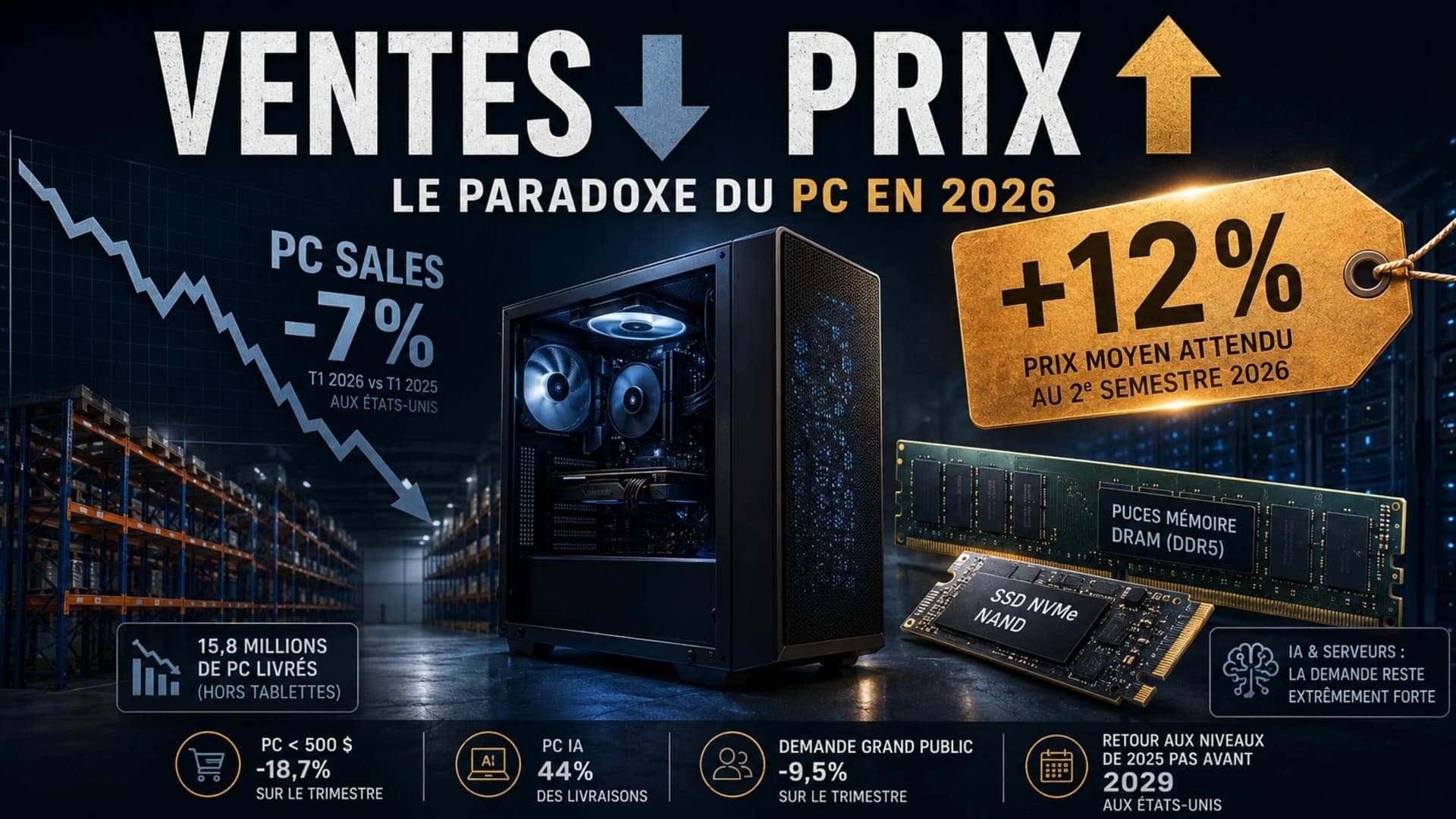 Ventes de PC en chute : pourquoi les prix montent quand même