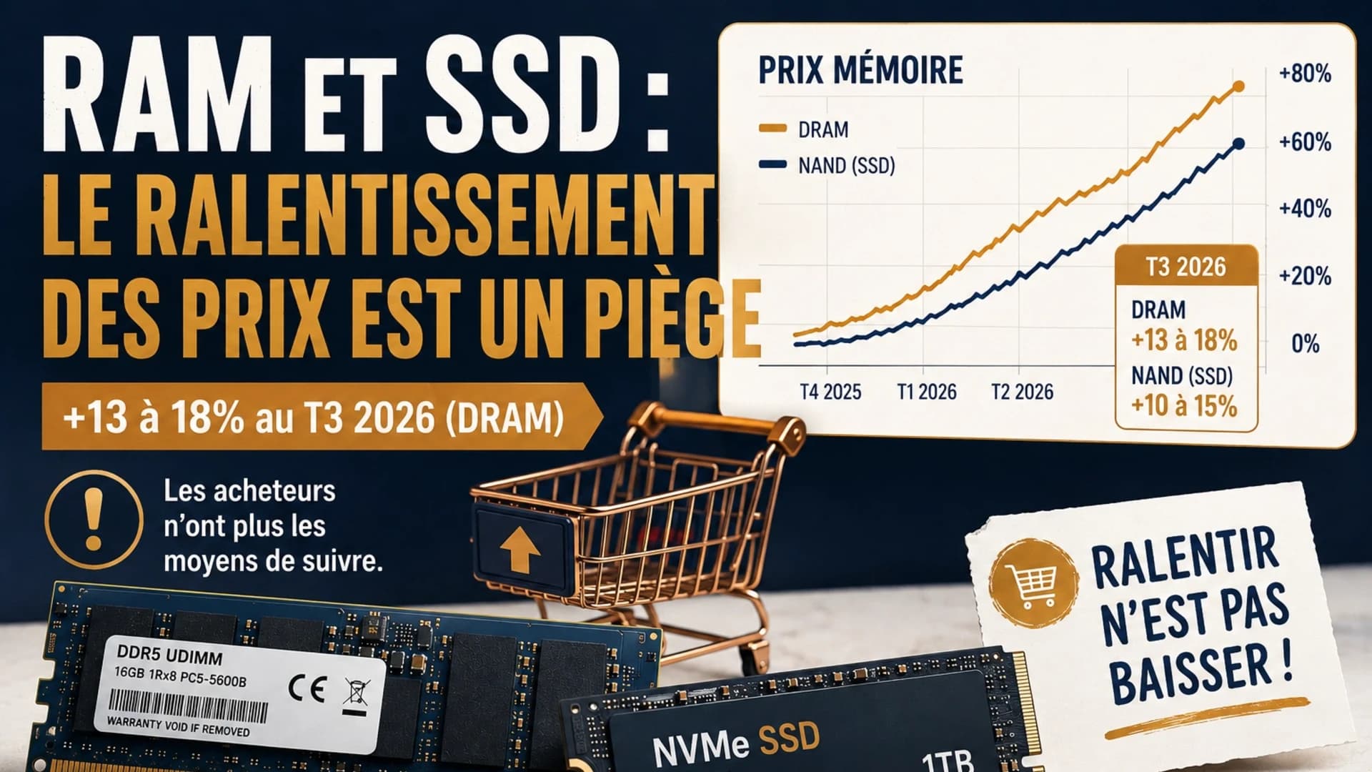 RAM et SSD : le ralentissement des prix est un piège