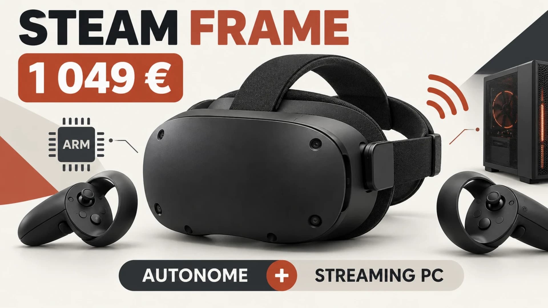 Steam Frame : le casque VR de Valve coûte 1 049 € entre autonomie et streaming PC