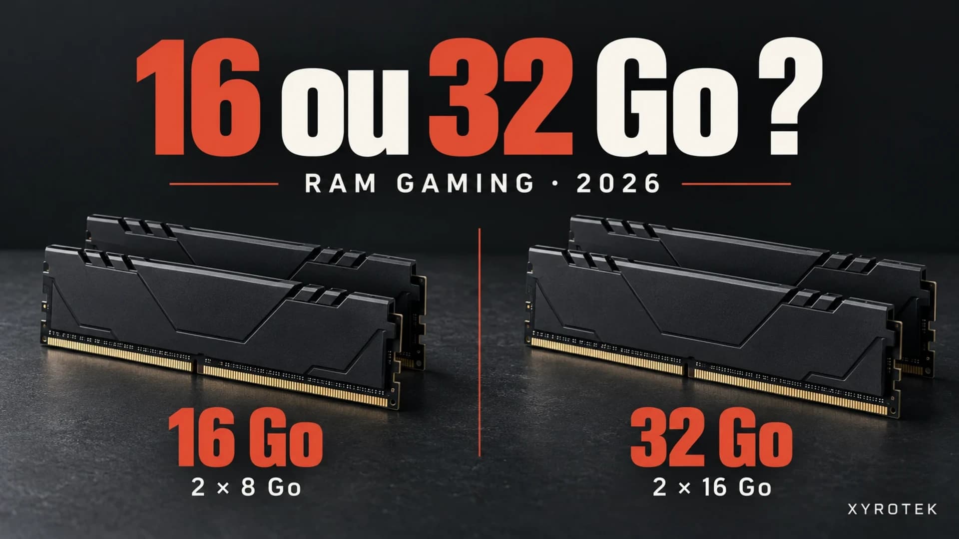 16 ou 32 Go de RAM pour jouer en 2026 ?